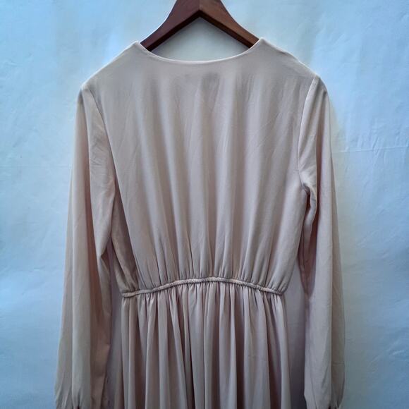 Lulus Wondrous Water Lilies Blush Pink Maxi Bridesmaid Dress Women's Size M - Picture 5 of 8